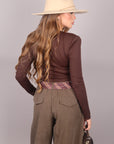 Pantalone balloon verde con cravatta