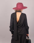 Camicia con scollo sul retro nera