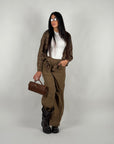 Pantalone balloon camel