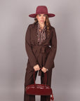 Tailleur con cintura Brown