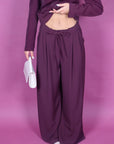 Pantalone con laccio bordeaux