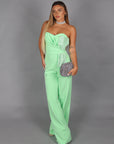 Jumpsuit candy strass green