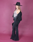 Giacca Zoe in camoscio nero