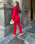 Shape Flaire Pants sigaretta bordeaux