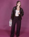 Pantalone basic bordeaux