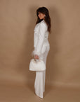 Giacca the queen plumage off white