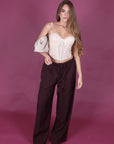 Pantalone basic bordeaux