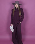 Pantalone con laccio bordeaux