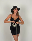 Mini dress contenitivo nero