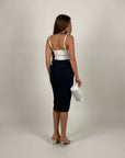 Corsetto con zip sul davanti White