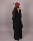 Pantalone palazzo con fiocco nero