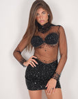 Mini luxury diamond black