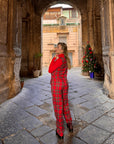Coordinato scozzese gilet e pantalone