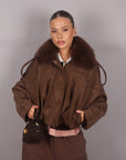 Bomber Crop Moritz Brown