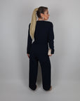 Tailleur kimono Valery blu navy
