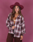 Camicia britannique bordeaux
