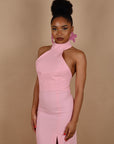 Dress Jumeirah scollo america pink