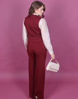 Coordinato bordeaux con panciotto