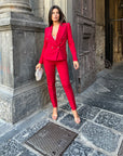 Shape Flaire Pants sigaretta bordeaux