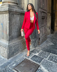 Shape Flaire Pants sigaretta bordeaux