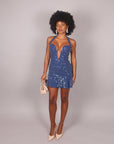 Mini dress Anastasia blu navy