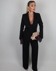 Blazer Serena con inserti in pizzo nero