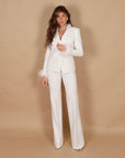 Pantalone a zampa the queen off white