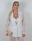 Blazer in pizzo White