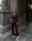 Tailleur giappo bordeaux