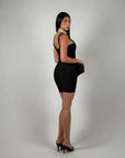 Mini dress bandage simply nero