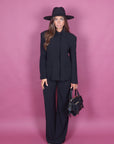 Pantalone nero vita alta