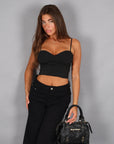 Top cuore basic nero