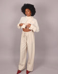 Pantalone basic panna