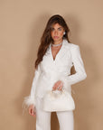 Giacca the queen plumage off white