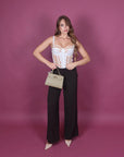 Tailleur con giacca a kimono Brown