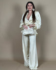 Kimono pants cream (pantaloni)
