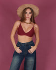Top Triangolo basic bordeaux