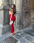 Shape Flaire Pants sigaretta bordeaux