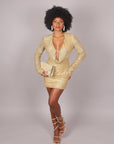 Mini dress Gold