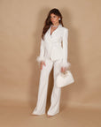 Giacca the queen plumage off white