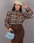Camicia western a quadri Brown