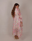 Amalfi Dress flowers Pink