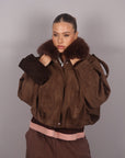 Bomber Crop Moritz Brown