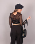 Corsetto con lacci bianchi