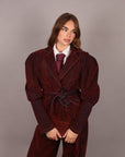 Giacca in velluto bordeaux