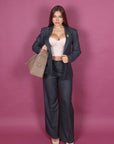 Blazer gessato Grigio