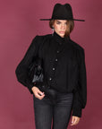 Giacca Zoe in camoscio nero
