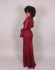 Dress in pizzo bordeaux