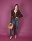 Jeans sigaretta sabbiato