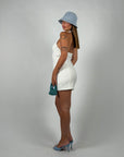 Mini dress white scollo America
